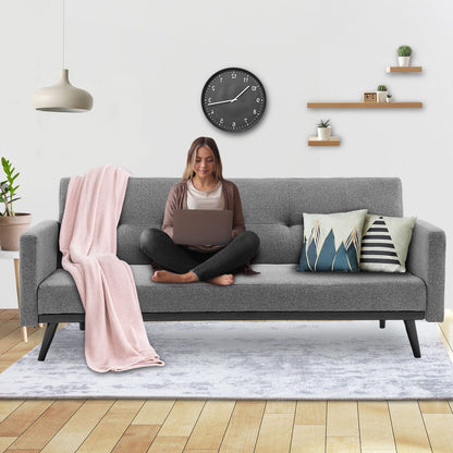 Grey 3-Seater Sofa Bed