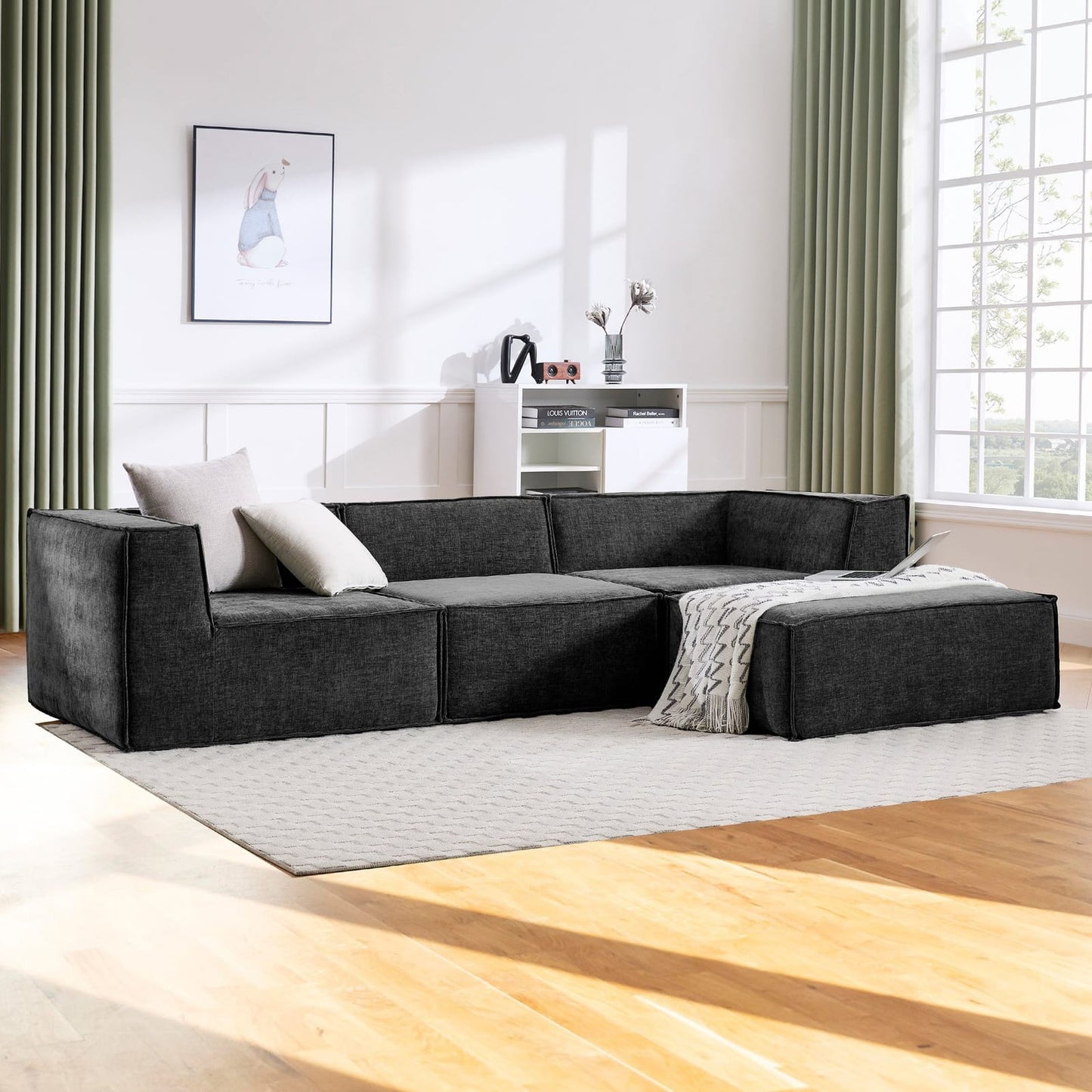 Black sofa 270x169x63cm, view 9