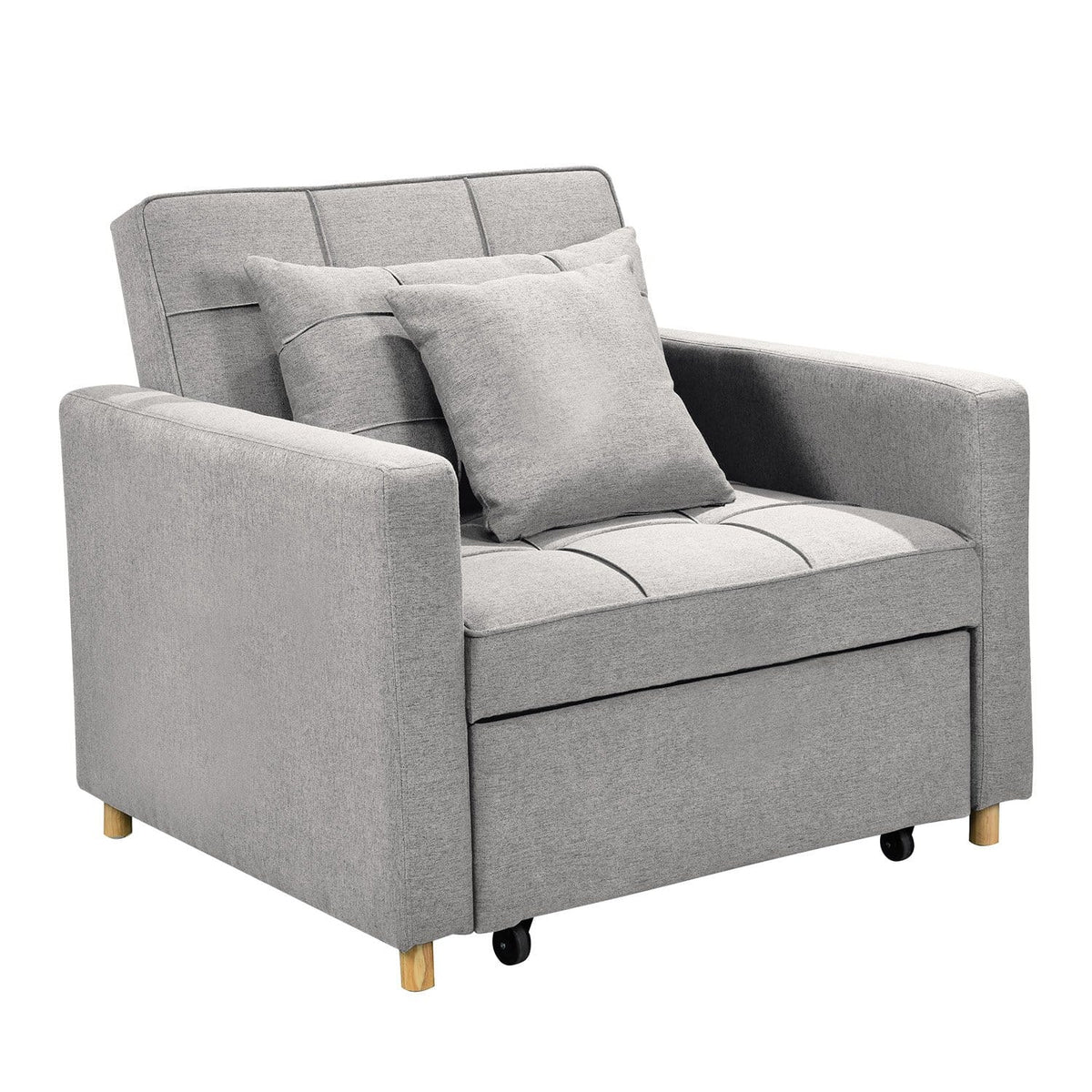 Grey sofa 101x98x88cm, side view