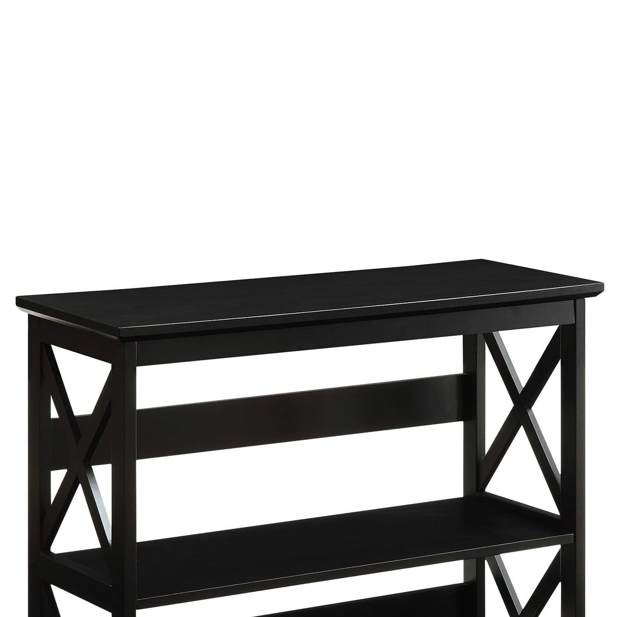3 Tier Bookshelf Black 80x30x82.5cm