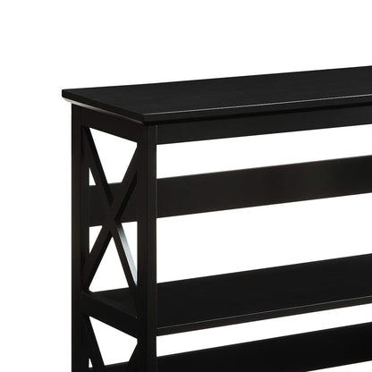 3 Tier Bookshelf Black 80x30x82.5cm
