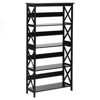 5 Tier Bookcase Modern 80x30x152cm