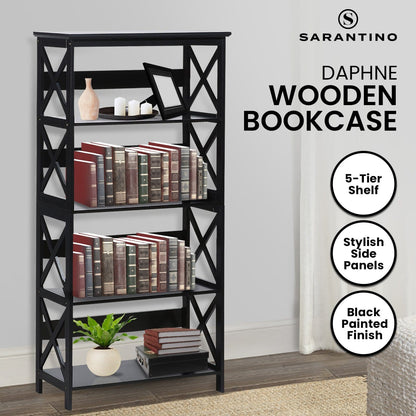 5 Tier Bookcase Modern 80x30x152cm