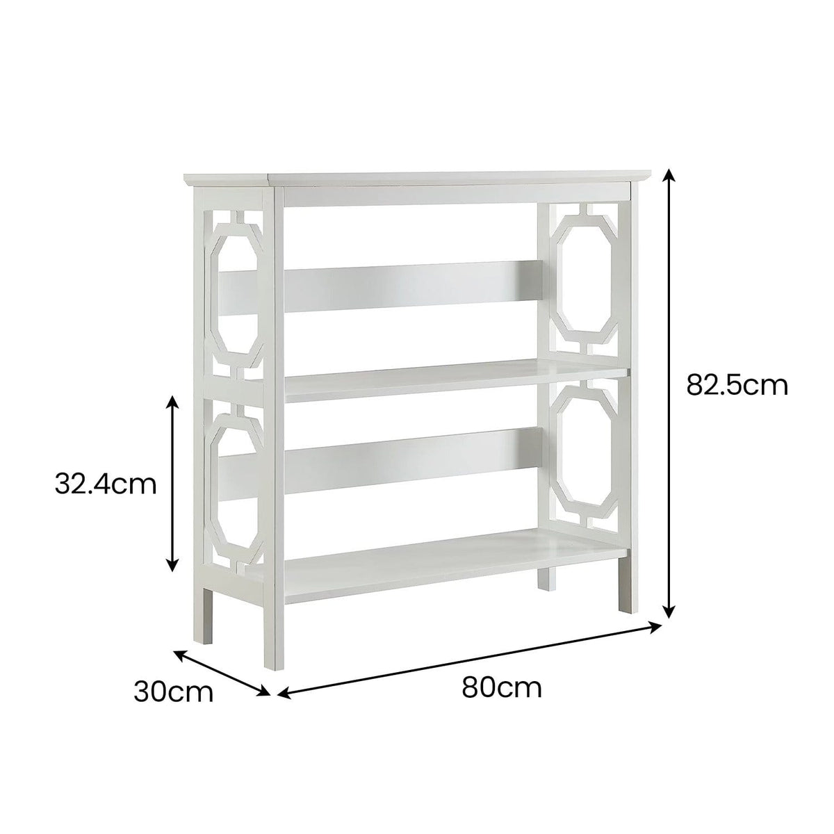 White white 80x30x82.5cm, rear view