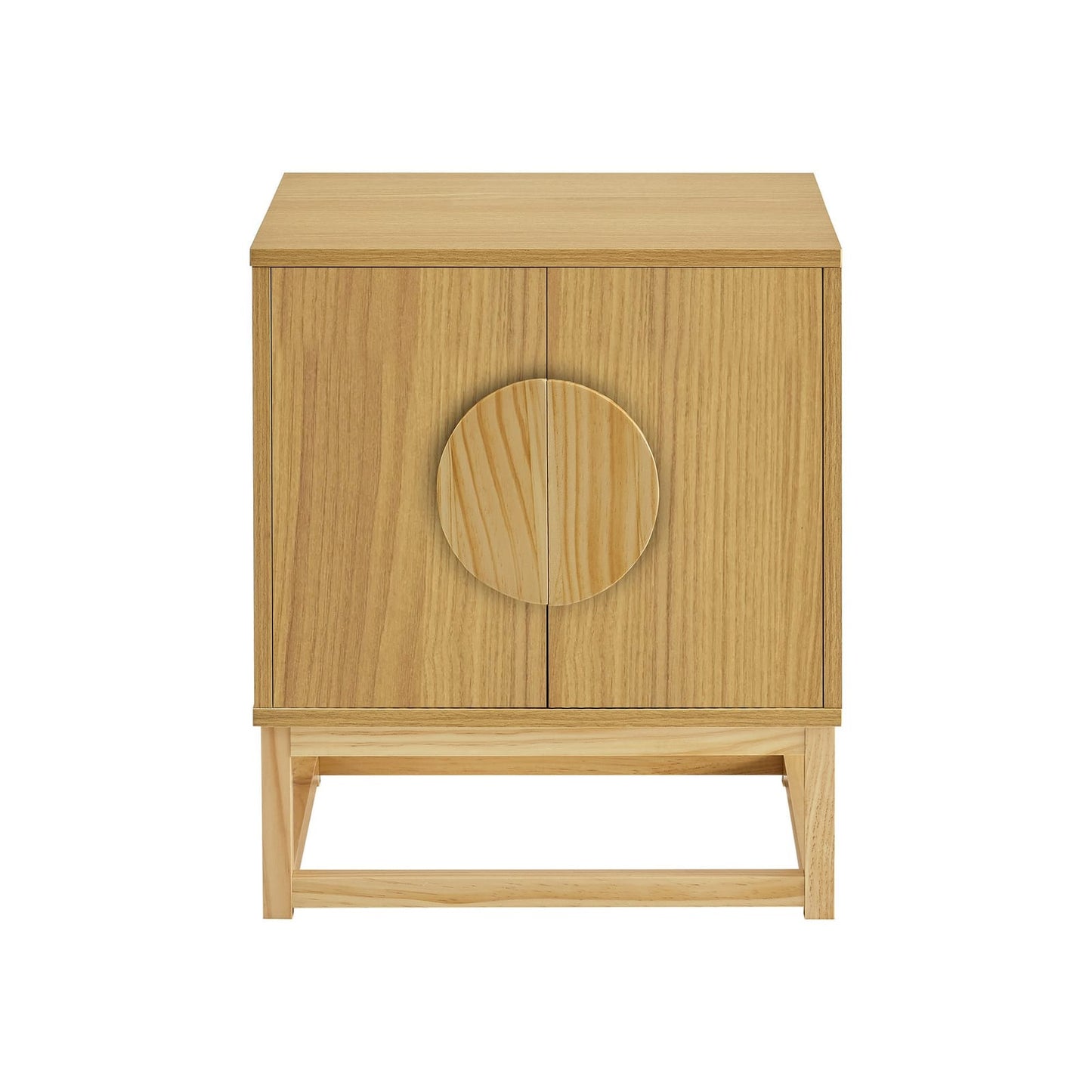 Bedside Table Natural Wood 48x40x55cm
