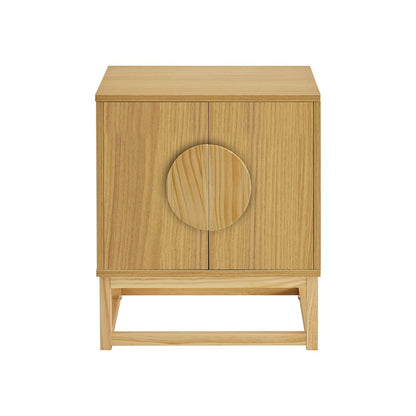 Bedside Table Natural Wood 48x40x55cm