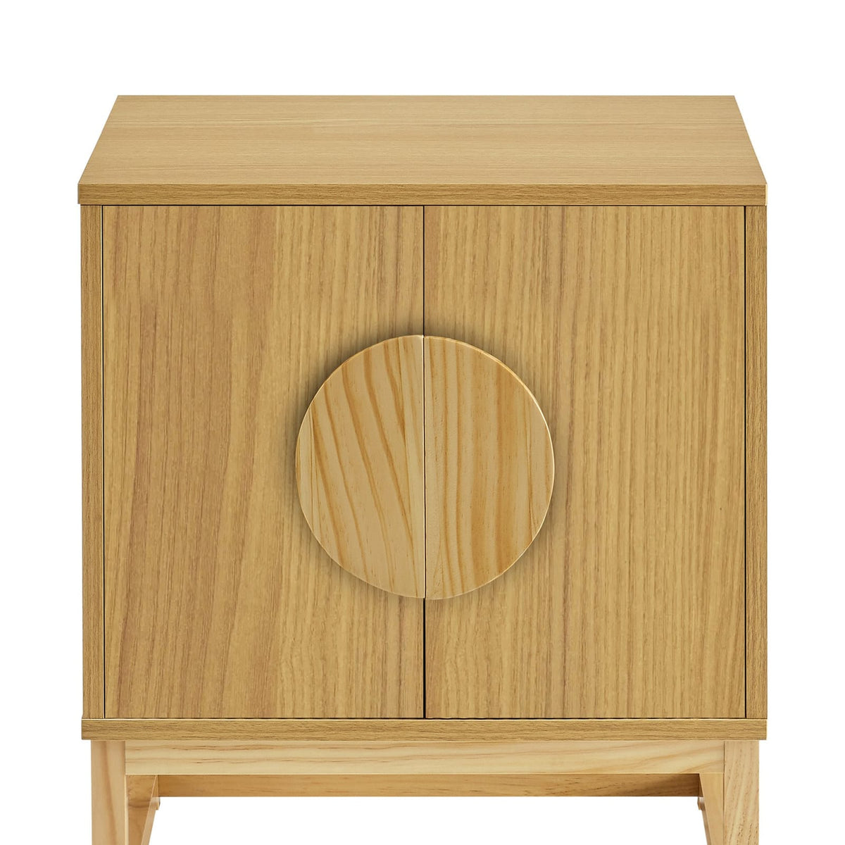 Bedside Table Natural Wood 48x40x55cm