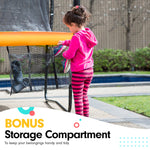 6 Ft X 9 Ft Rectangular Outdoor Trampoline - Orange