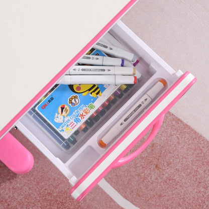 Height Adjustable Children Kids Ergonomic Study Desk Chair Set 120Cm Pink Au