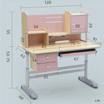 Children Kids Ergonomic Study Desk Chair Set 120Cm Blue Pink Au