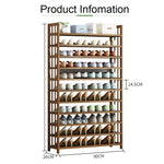 8 Tier Tower Bamboo Wooden Corner Shelf Stand Storage Organizer