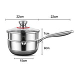 Premium 316 Stainless Steel Non-Stick 22Cm Milk Pot With Double-Sided