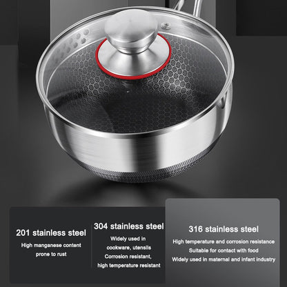 Premium 316 Stainless Steel Non-Stick 22Cm Milk Pot With Double-Sided