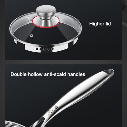 Premium 316 Stainless Steel Non-Stick 22Cm Milk Pot With Double-Sided