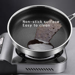 Stainless Steel Frying Pan Non-Stick Cooking Frypan Cookware 30Cm Without Lid