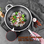 Stainless Steel 32Cm Non-Stick Stir Fry Cooking Honeycomb Single Sided