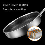 Stainless Steel Frying Pan Non-Stick Cooking Cookware 32Cm Single Sided Without Lid