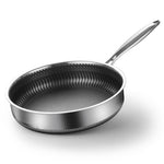 Stainless Steel Frying Pan Non-Stick Cooking Frypan 32Cm Honeycomb Double Sided