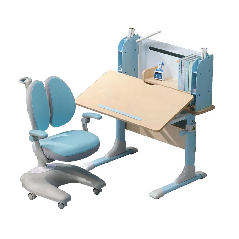 Height Adjustable Children Kids Ergonomic Study Desk Chair Set 80Cm Blue Au - 86×69×15cm