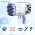 Electric Bubble Gun Machine Soap Kids Adults Summer Outdoor Playtime Toy Blue