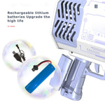 Electric Bubble Gun Machine Soap Kids Adults Summer Outdoor Playtime Toy Purple