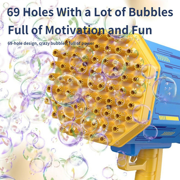  Electric Bubble Gun Machine Soap Bubbles Kids Adults Summer Outdoor Playtime Toy