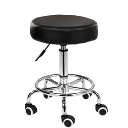 Salon Chair Bar Swivel Stool Office Roller Wheels Portable Leather