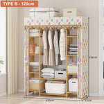 Bamboo Clothes Rack With Dustproof Cover