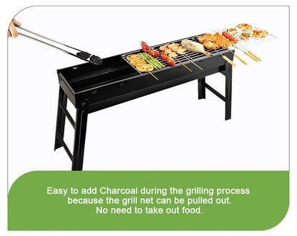 Foldable Portable Bbq Charcoal Grill Barbecue Camping Hibachi Picnic Small