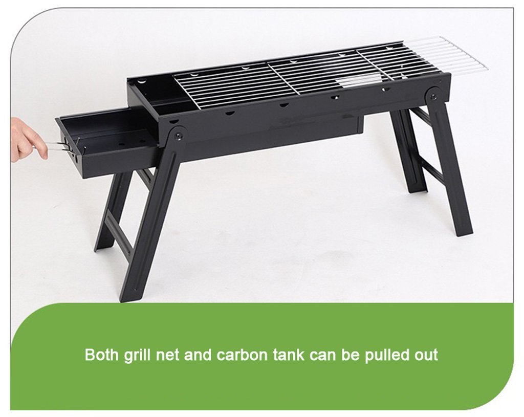 Foldable Portable Bbq Charcoal Grill Barbecue Camping Hibachi Picnic Small