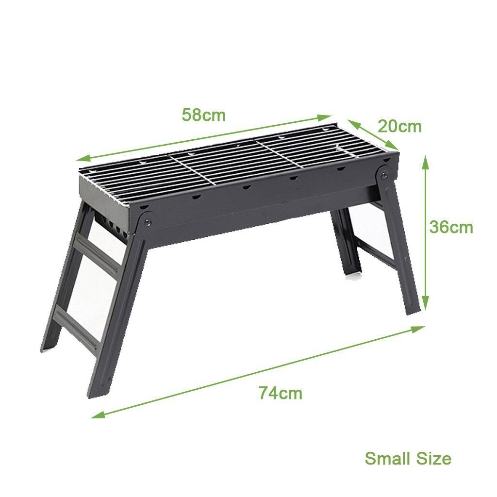 Foldable Portable Bbq Charcoal Grill Barbecue Camping Hibachi Picnic Small