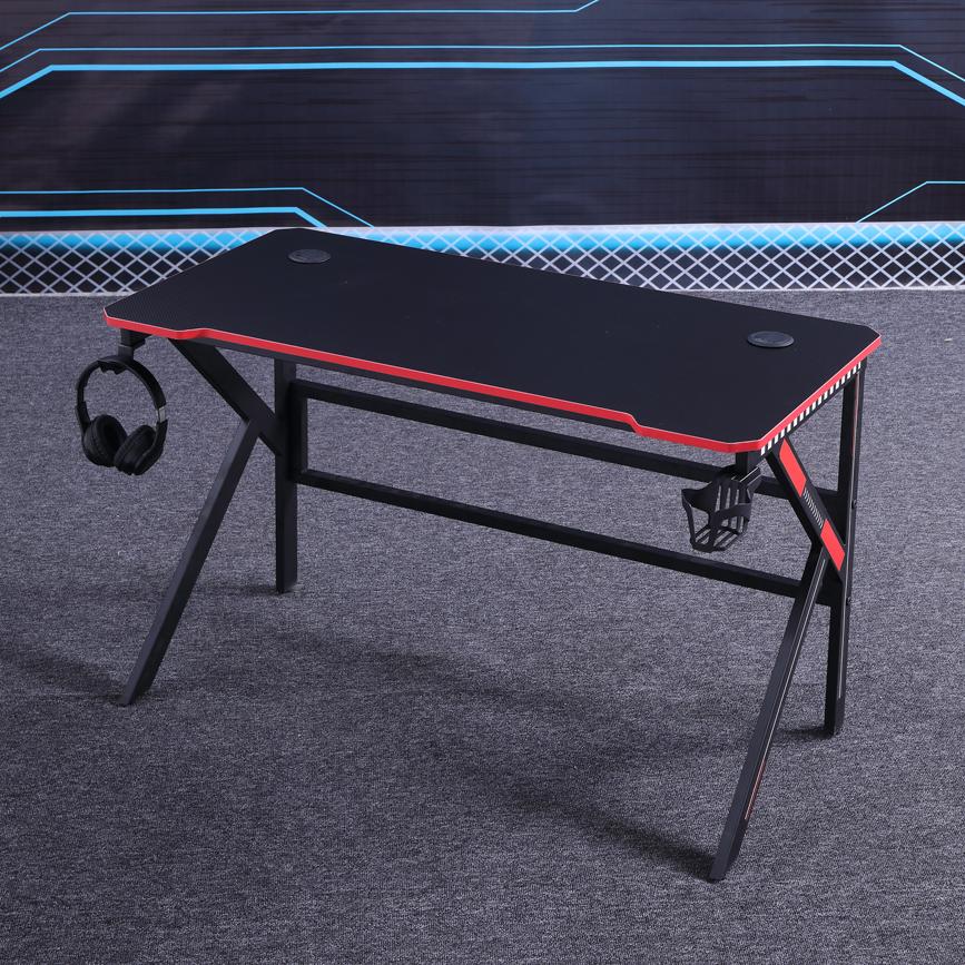 Gaming Desk Desktop Pc Computer Desks Table Office Laptop K-Shaped Legs Black