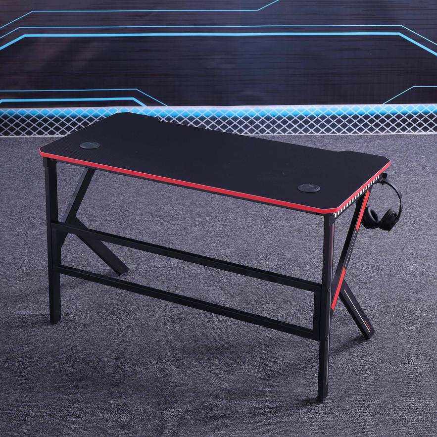 Gaming Desk Desktop Pc Computer Desks Table Office Laptop K-Shaped Legs Black