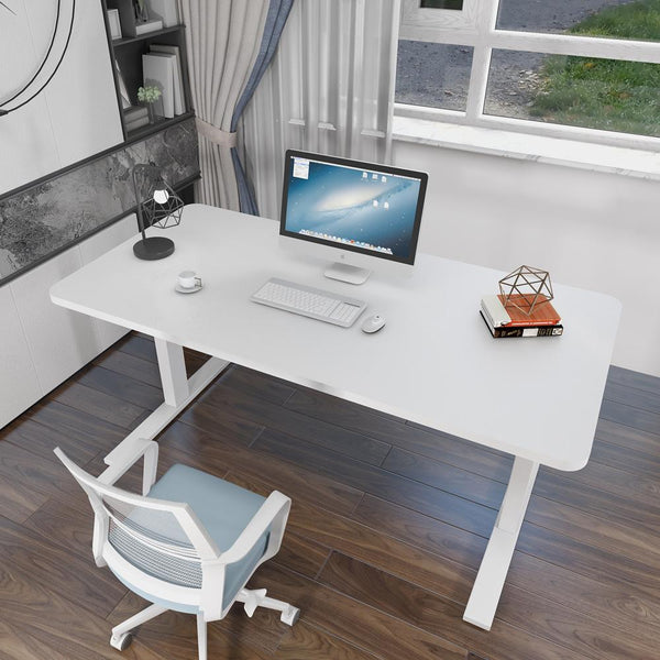  160Cm Standing Desk Height Adjustable Sit Stand Motorised White Dual