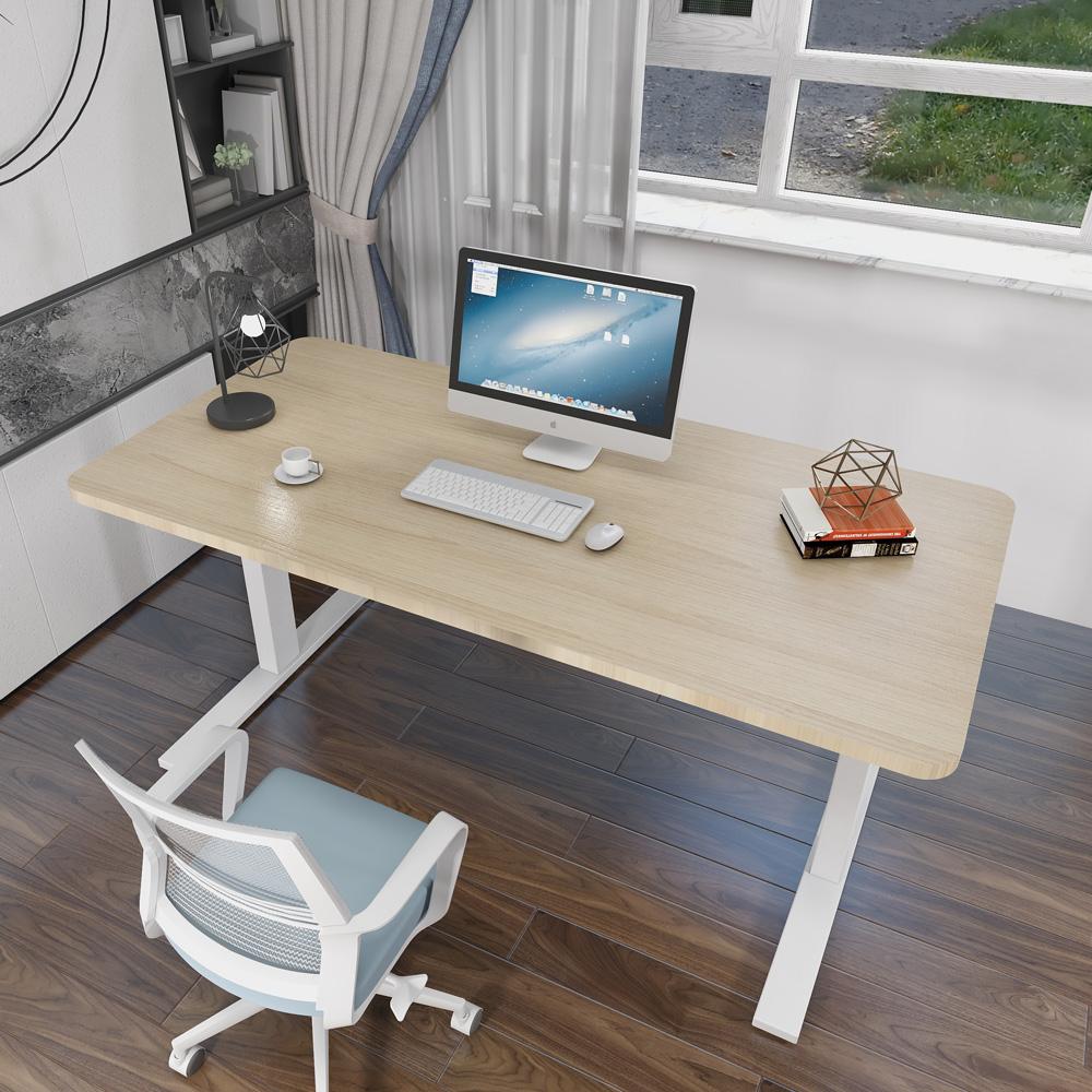 160Cm Standing Desk Height Adjustable Sit Stand Motorised White Dual