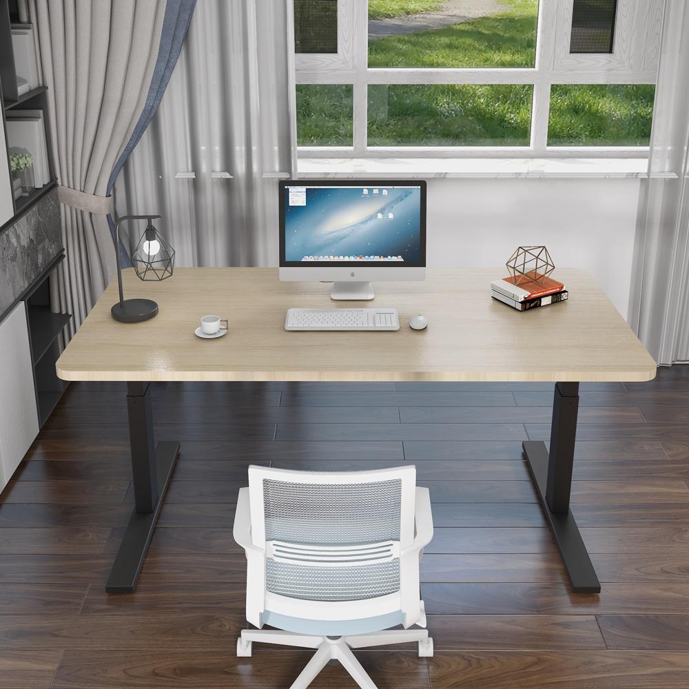 160Cm Standing Desk Height Adjustable Sit Stand Motorised White Dual