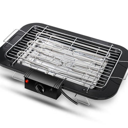 Portable Electric Bbq Grill Teppanyaki Smokeless Barbeque Pan Hot Plate Table Black