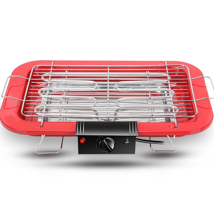 Portable Electric Bbq Grill Teppanyaki Smokeless Barbeque Pan Hot Plate Table Black