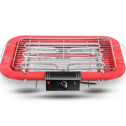 Portable Electric Bbq Grill Teppanyaki Smokeless Barbeque Pan Hot Plate Table Black