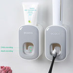 Wall Mount Auto Ands Free Toothpaste Dispenser Automatic Squeezer Bathroom Holder Grey