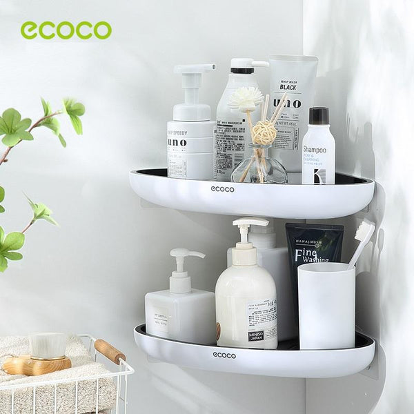  Bathroom Corner Shower Shelf Corner Caddy Storage Organizer Wall Mounted Toilet Tape