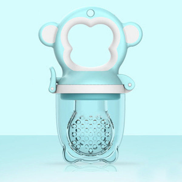  Newborn Baby Food Nipple Feeder Pacifier - Blue, Small