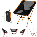 Ultralight Aluminum Alloy Folding Camping Camp Chair Outdoor Hiking Patio Brown