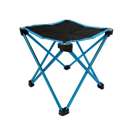 Mini Portable Outdoor Folding Stool Camping Fishing Picnic Chair Seat 80Kg Blue