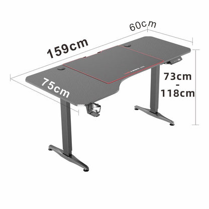 Gaming Standing Desk Home Office Lift Electric Height Adjustable