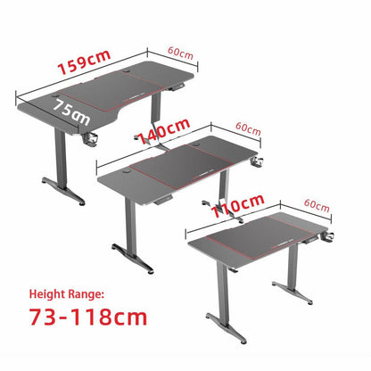 Gaming Standing Desk Home Office Lift Electric Height Adjustable Sit Motorized