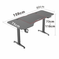 Gaming Standing Desk Office Lift Electric Height Adjustable Sit To Stand Motorized Desk