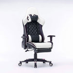 Gaming Chair Ergonomic Racing Chair 165° Reclining Gaming Seat 3D Armrest Footrest Black Blue