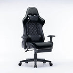 Gaming Chair Ergonomic Racing Chair 165° Reclining Gaming Seat 3D Armrest Footrest Black Blue