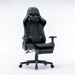 Gaming Chair Ergonomic Racing Chair 165° Reclining Gaming Seat 3D Armrest Footrest Black Green